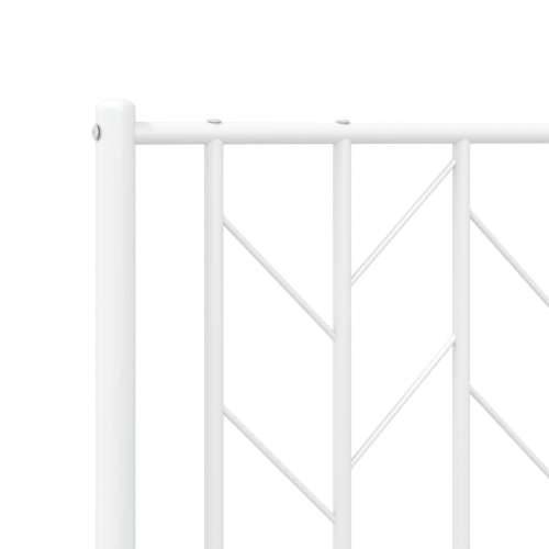 Metalni okvir za krevet s uzglavljem bijeli 200x200 cm - Bijela 200 x 200 cm s uzglavljem Cijena