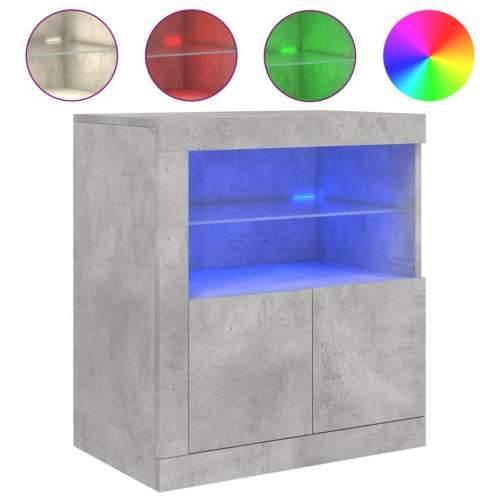Komoda s LED svjetlima siva boja betona 60,5x37x67 cm - Beton siva 1 Cijena