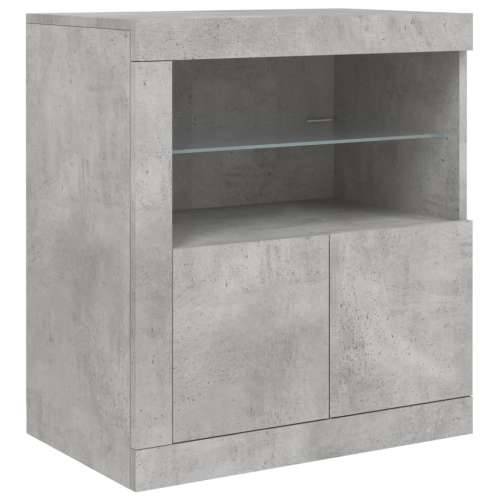 Komoda s LED svjetlima siva boja betona 60,5x37x67 cm - Beton siva 1 Cijena