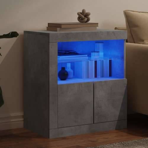 Komoda s LED svjetlima siva boja betona 60,5x37x67 cm - Beton siva 1 Cijena