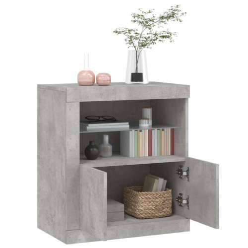 Komoda s LED svjetlima siva boja betona 60,5x37x67 cm - Beton siva 1 Cijena