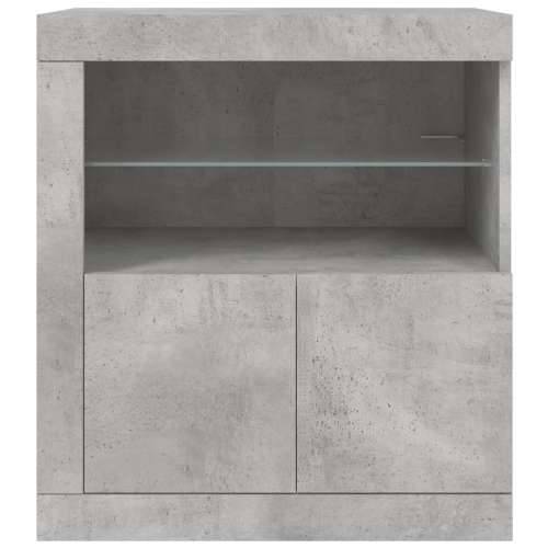 Komoda s LED svjetlima siva boja betona 60,5x37x67 cm - Beton siva 1 Cijena