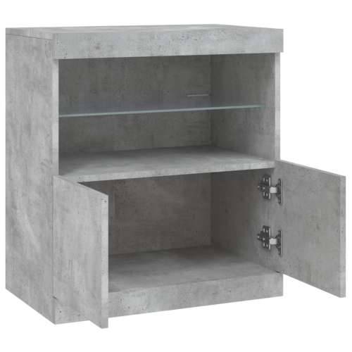 Komoda s LED svjetlima siva boja betona 60,5x37x67 cm - Beton siva 1 Cijena
