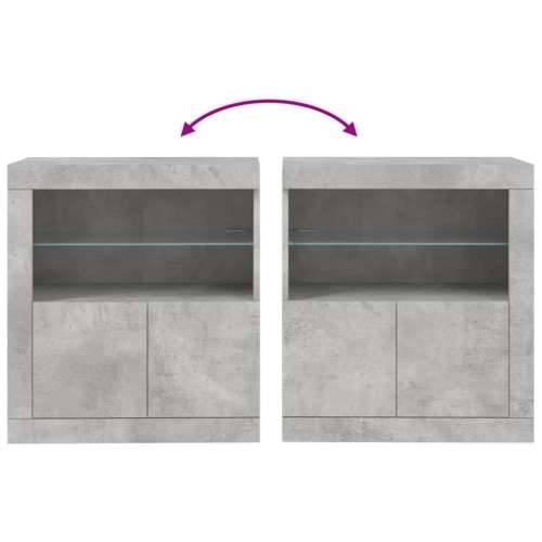 Komoda s LED svjetlima siva boja betona 60,5x37x67 cm - Beton siva 1 Cijena