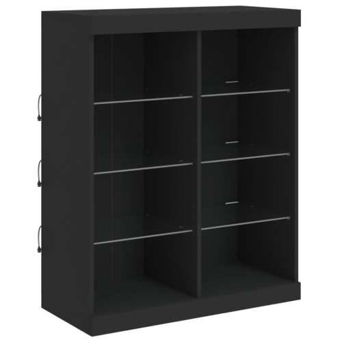 Komoda s LED svjetlima crna 81x37x100 cm - Crna 1 Cijena
