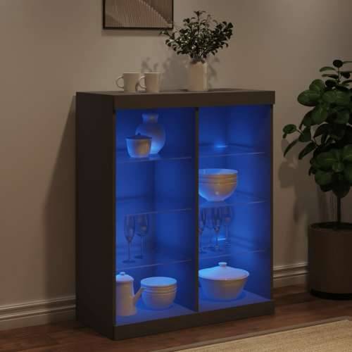 Komoda s LED svjetlima crna 81x37x100 cm - Crna 1 Cijena