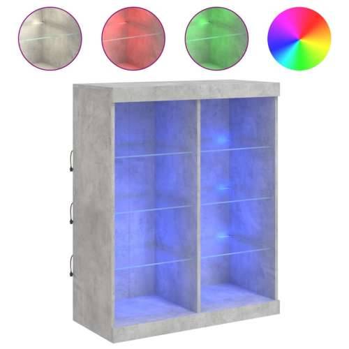 Komoda s LED svjetlima siva boja betona 81x37x100 cm - Beton siva 1 Cijena