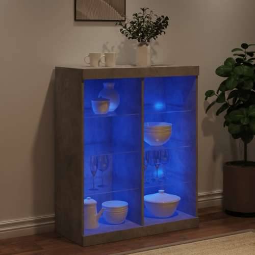 Komoda s LED svjetlima siva boja betona 81x37x100 cm - Beton siva 1 Cijena