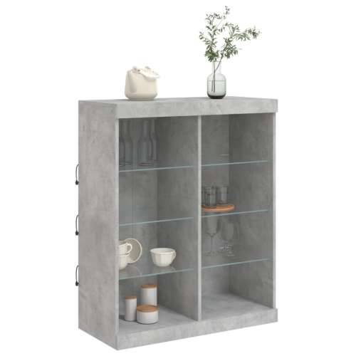 Komoda s LED svjetlima siva boja betona 81x37x100 cm - Beton siva 1 Cijena