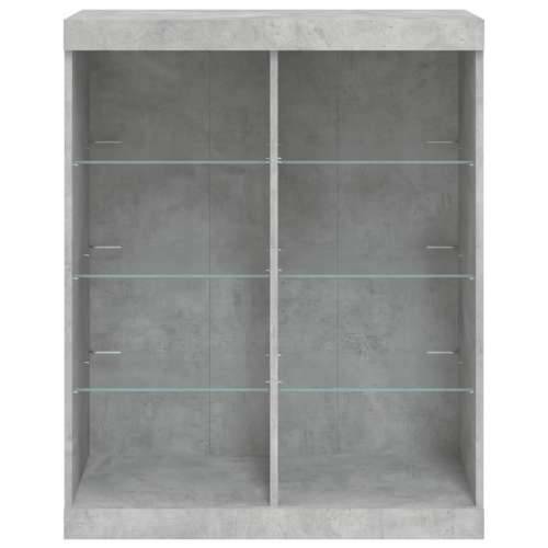Komoda s LED svjetlima siva boja betona 81x37x100 cm - Beton siva 1 Cijena
