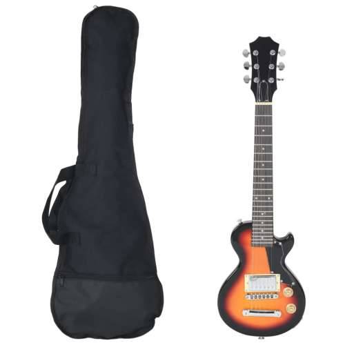 Električna gitara za djecu s torbom smeđe-crna 3/4 30 ”