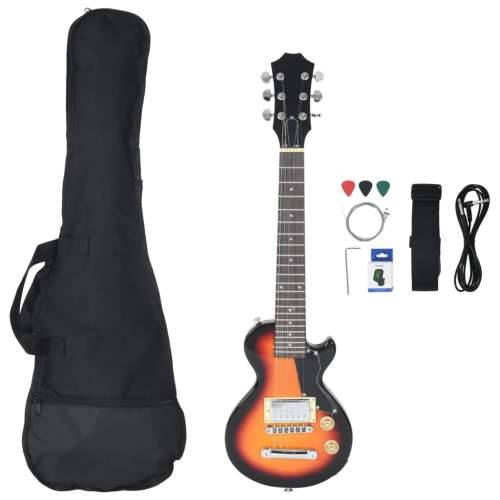 Električna gitara za djecu s torbom smeđe-crna 3/4 30 ” Cijena