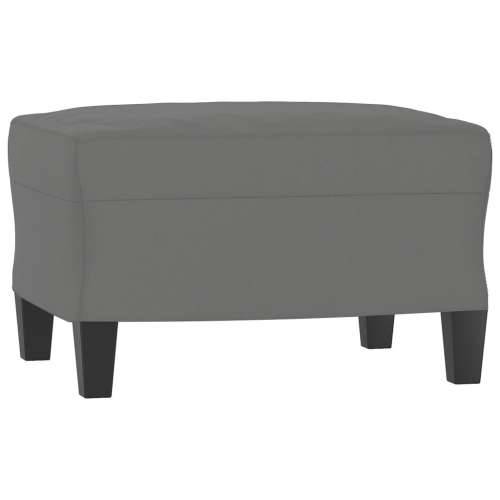 Fotelja s tabureom tamnosiva 60 cm od mikrovlakna - Tamno siva Cijena