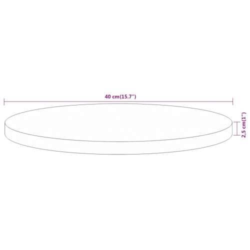 Stolna ploča Ø 40 x 2,5 cm okrugla od masivnog bagremovog drva - Bagremovo drvo (prirodno) 40 cm 1 25 mm Cijena