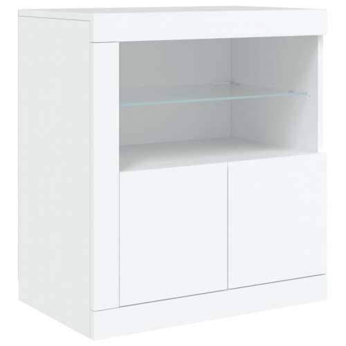 Komoda s LED svjetlima bijela 60,5 x 37 x 67 cm - Bijela 1 Cijena
