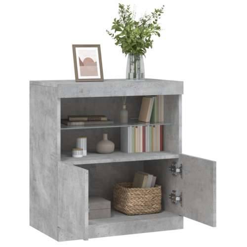 Komoda s LED svjetlima siva boja betona 60x37x67 cm - Beton siva 1 Cijena