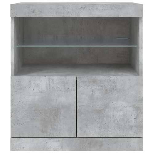 Komoda s LED svjetlima siva boja betona 60x37x67 cm - Beton siva 1 Cijena