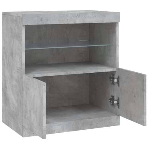 Komoda s LED svjetlima siva boja betona 60x37x67 cm - Beton siva 1 Cijena
