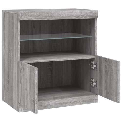 Komoda s LED svjetlima boja sivog hrasta 60 x 37 x 67 cm - Sivi hrast sonoma 1 Cijena