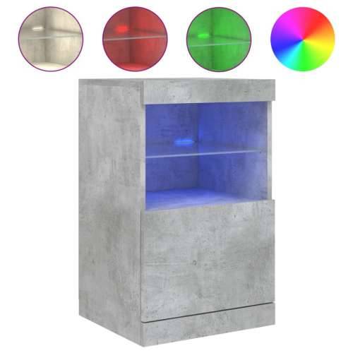 Komoda s LED svjetlima siva boja betona 41x37x67 cm - Beton siva 1 Cijena