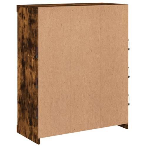 Komoda s LED svjetlima boja dimljenog hrasta 81x37x100 cm - Dimljeni hrast 1 Cijena