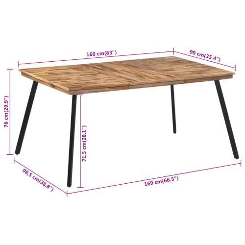 Blagovaonski stol 169x98,5x76 cm od masivne tikovine Cijena