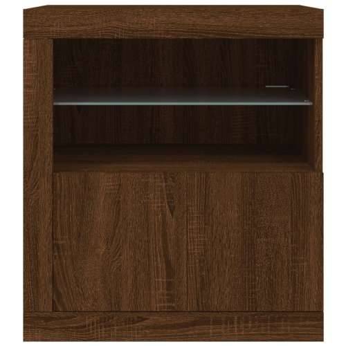 Komoda s LED svjetlima boja smeđeg hrasta 60,5x37x67 cm - Smeđi hrast 1 Cijena