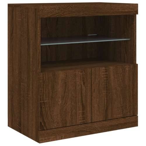 Komoda s LED svjetlima smeđa boja hrasta 60x37x67 cm - Smeđi hrast 1 Cijena