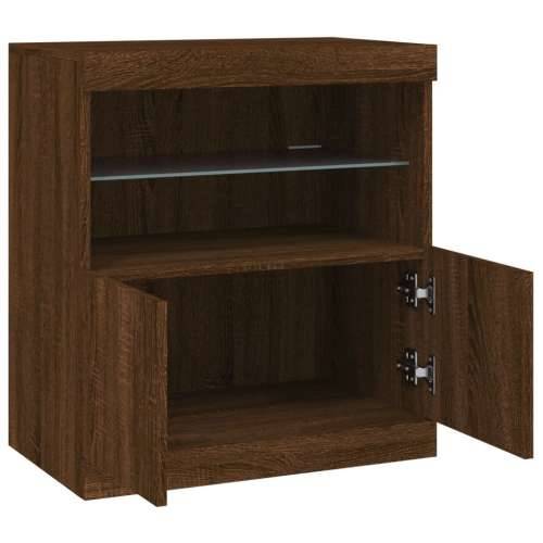 Komoda s LED svjetlima smeđa boja hrasta 60x37x67 cm - Smeđi hrast 1 Cijena