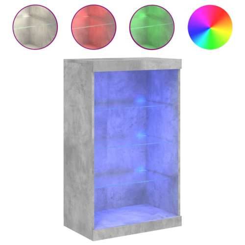 Komoda s LED svjetlima siva boja betona 60,5x37x100 cm - Beton siva 1 Cijena