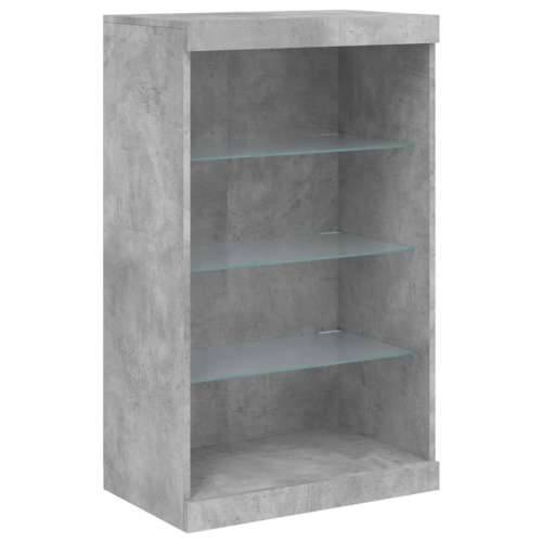 Komoda s LED svjetlima siva boja betona 60,5x37x100 cm - Beton siva 1 Cijena