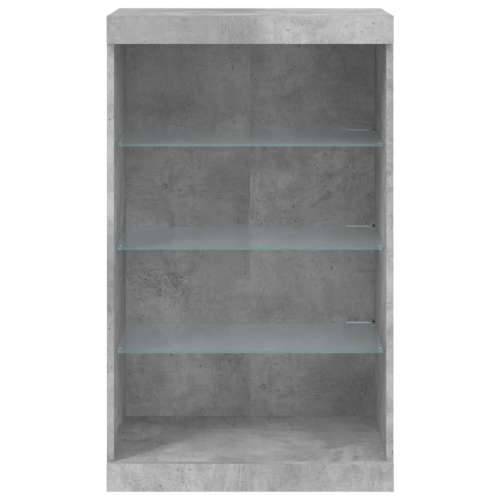 Komoda s LED svjetlima siva boja betona 60,5x37x100 cm - Beton siva 1 Cijena
