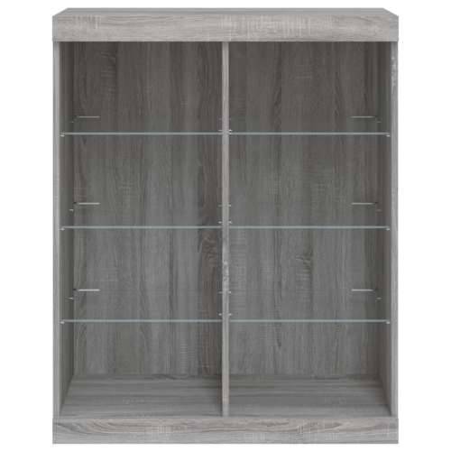 Komoda s LED svjetlima boja sivog hrasta 81x37x100 cm - Sivi hrast sonoma 1 Cijena