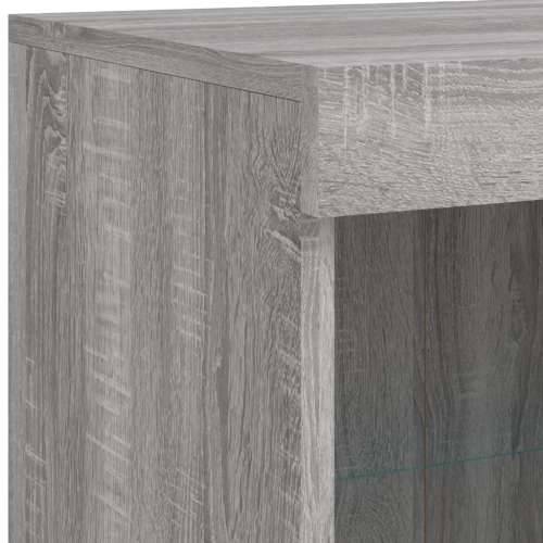 Komoda s LED svjetlima boja sivog hrasta 81x37x100 cm - Sivi hrast sonoma 1 Cijena