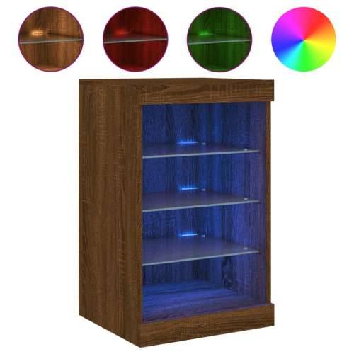Komoda s LED svjetlima boja hrasta 41x37x67 cm - Smeđi hrast 1 Cijena