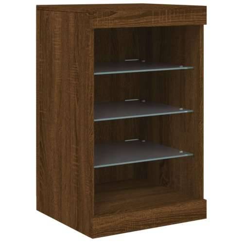 Komoda s LED svjetlima boja hrasta 41x37x67 cm - Smeđi hrast 1 Cijena