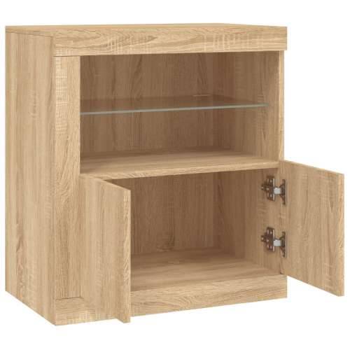 Komoda s LED svjetlima boja hrasta sonome 60,5x37x67 cm - sonoma hrast 1 Cijena