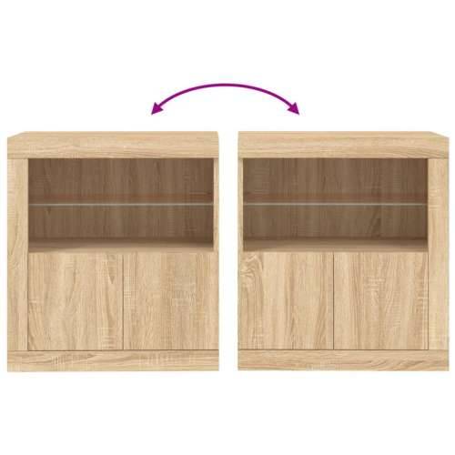 Komoda s LED svjetlima boja hrasta sonome 60,5x37x67 cm - sonoma hrast 1 Cijena