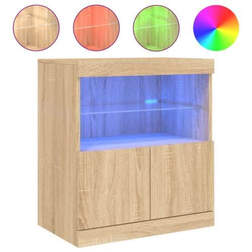 Komoda s LED svjetlima boja hrasta sonome 60x37x67 cm - sonoma hrast 1 Cijena