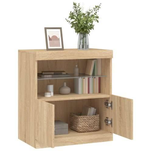 Komoda s LED svjetlima boja hrasta sonome 60x37x67 cm - sonoma hrast 1 Cijena
