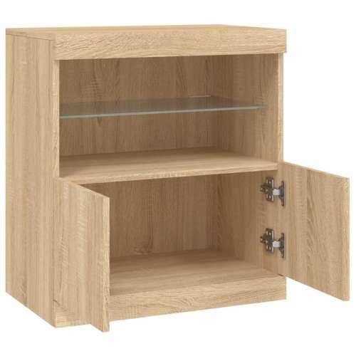 Komoda s LED svjetlima boja hrasta sonome 60x37x67 cm - sonoma hrast 1 Cijena