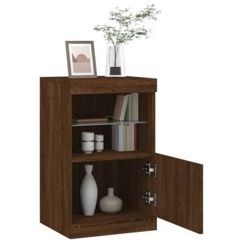 Komoda s LED svjetlima boja hrasta 41x37x67 cm - Smeđi hrast 1 Cijena