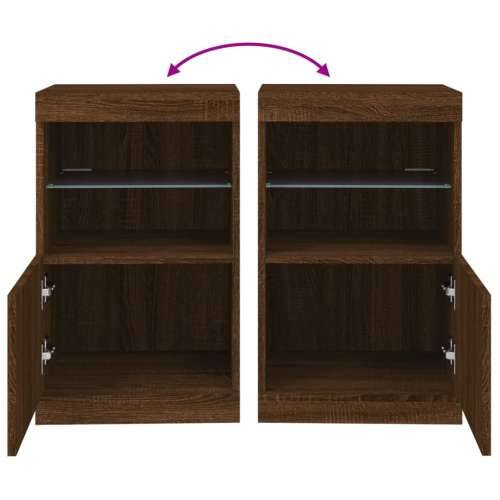Komoda s LED svjetlima boja hrasta 41x37x67 cm - Smeđi hrast 1 Cijena