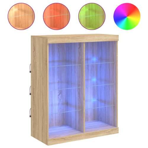 Komoda s LED svjetlima boja hrasta sonome 81x37x100 cm - sonoma hrast 1 Cijena