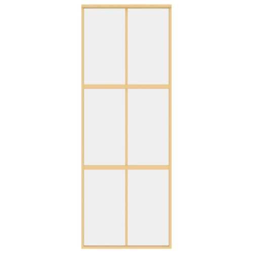 Klizna vrata zlatna 76x205 cm prozirno staklo ESG i aluminij - Zlatno 76 x 205 cm 1 Rešetke 3 x 2 Cijena