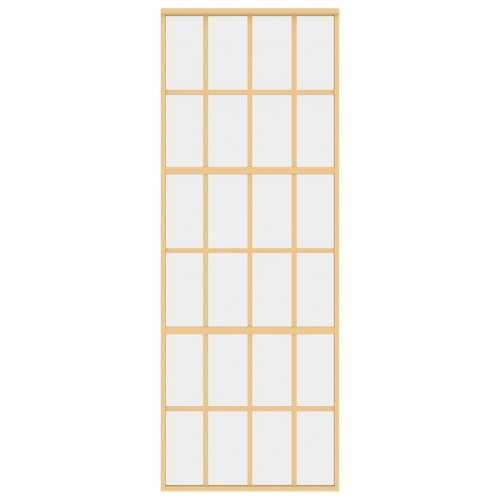 Klizna vrata zlatna 76x205 cm prozirno staklo ESG i aluminij - Zlatno 76 x 205 cm 1 Rešetke 6 x 4 Cijena
