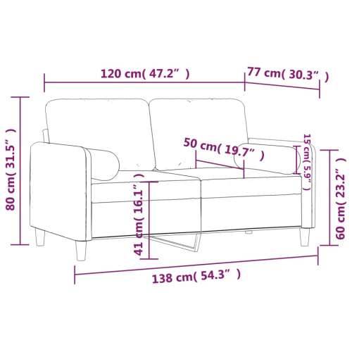 Dvosjed s ukrasnim jastucima crni 120 cm baršunasti - Crna 120 cm Cijena