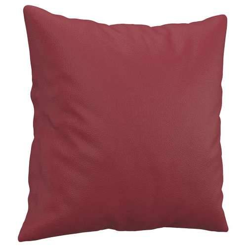 Dvosjed s ukrasnim jastucima boja vina 140 cm oumjetne kože - boja crnog vina 140 cm Cijena