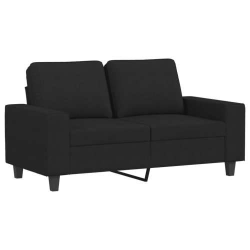 2-dijelni set sofa crni od tkanine - Crna s jastučićima Cijena