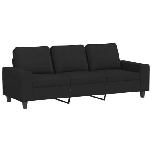 2-dijelni set sofa crni od tkanine - Crna s jastučićima Cijena